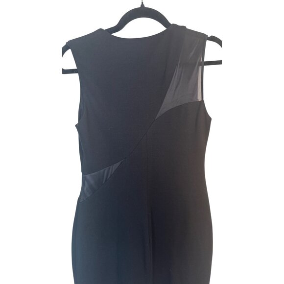 Bailey 44 Small Black Sleeveless Sheath Dress Sheer Mesh Panels - Picture 5 of 16